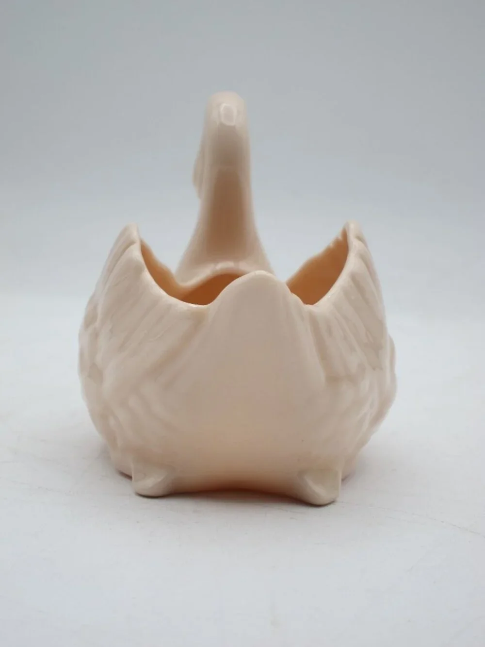 Vintage Lenox Pink Swan Figurine Small Porcelain Swan Green Stamp
